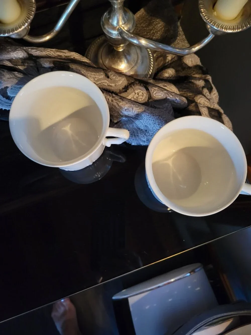 Vintage Hutschenreuther Baronesse White Mugs/Cups-Set of 5
